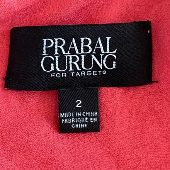 Prabal Gurung for Target Coral & Blue Colorblock Short Sleeve Mini Dress - Picture 9 of 14